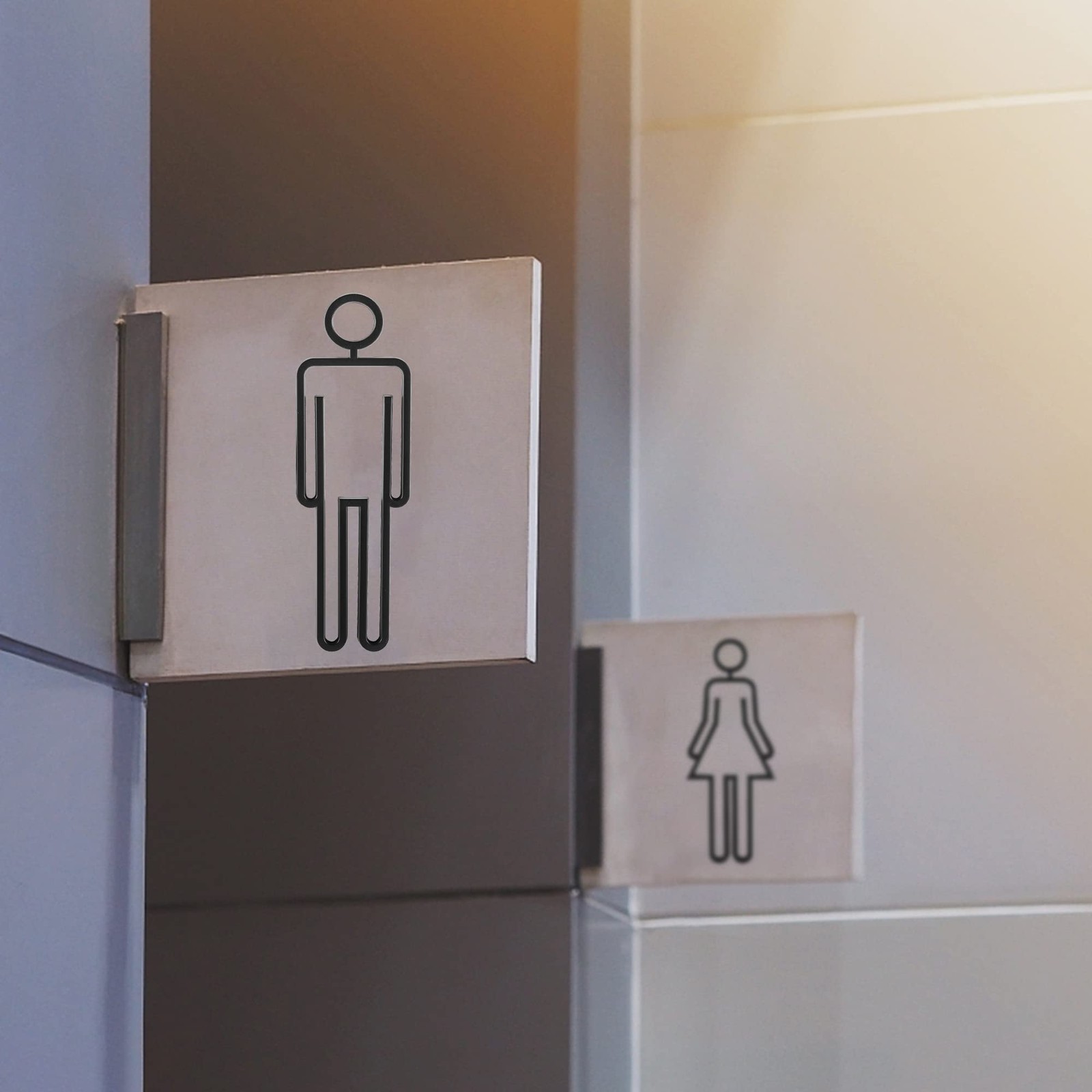 Acrylic Adhesive Backed Men&rsquo;s and Women&rsquo;s Bathroom Sign, Bathroom Door Signs,…