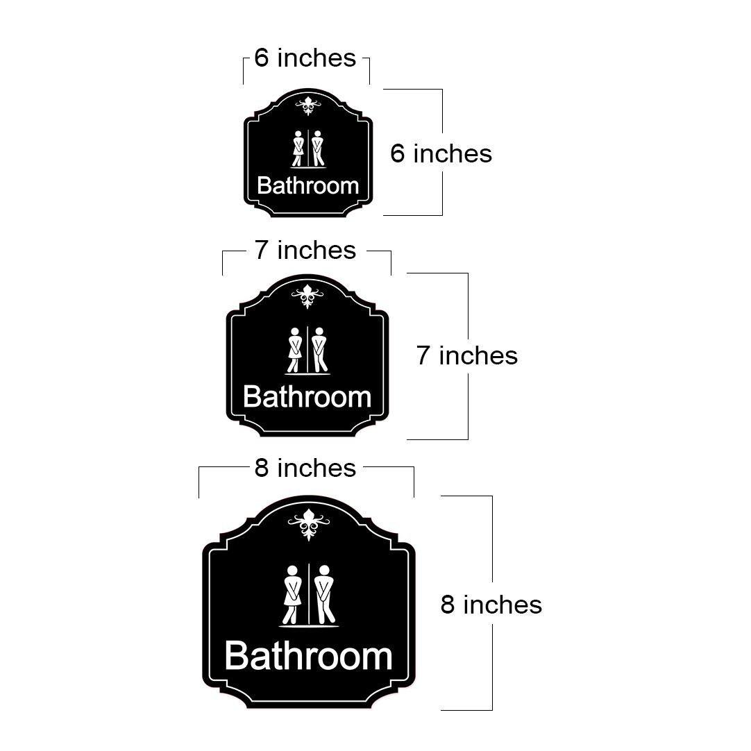 Heritage Plus Bathroom Wall or Door Sign | Home Decor