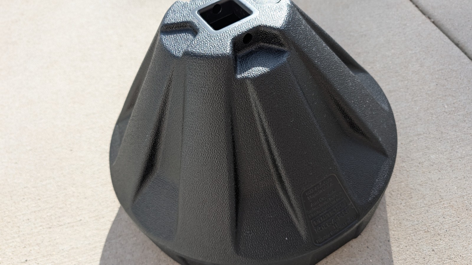 Plasticade Roll-A-Post Portable Sign Base, 18&Prime;, Plastic, Black 🔥New🔥