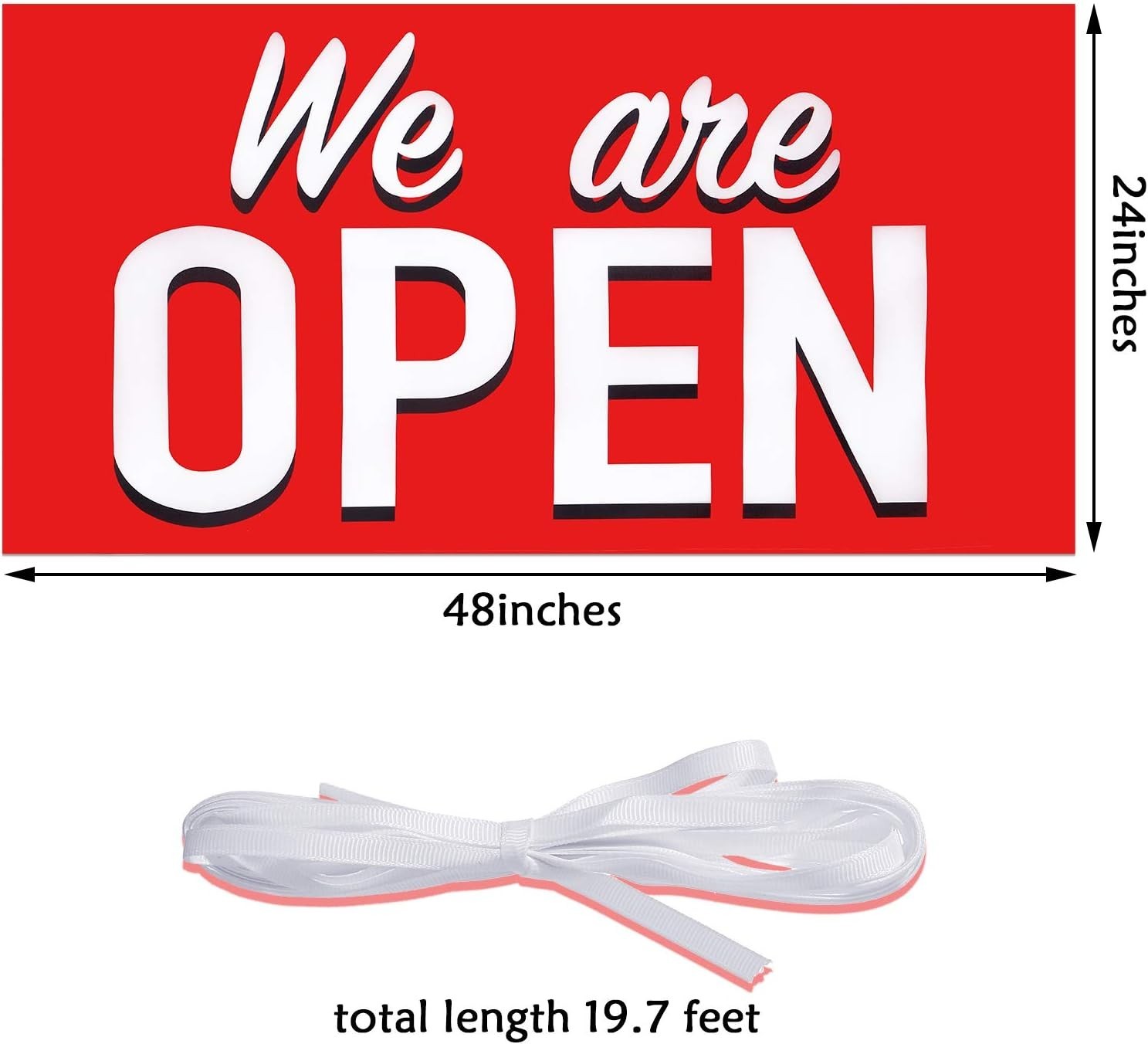 We Are Open Banner Polyester Oxford Cloth We Are Open Store Sign Outdoor Indo…