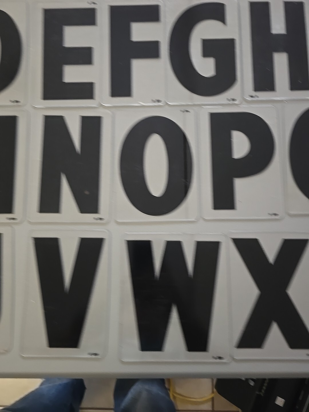 Lot 6&Prime; Acrylic Wagner Zip-Change Marquee Sign Changeable Letters Full Alphabet