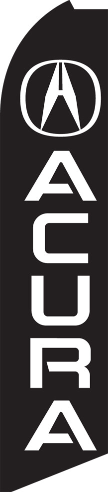 SWOOPER FEATHER FLUTTER FLAG SIGN ADVERTISING ACURA DEALERSHIP HALF SLEEVE SUPER