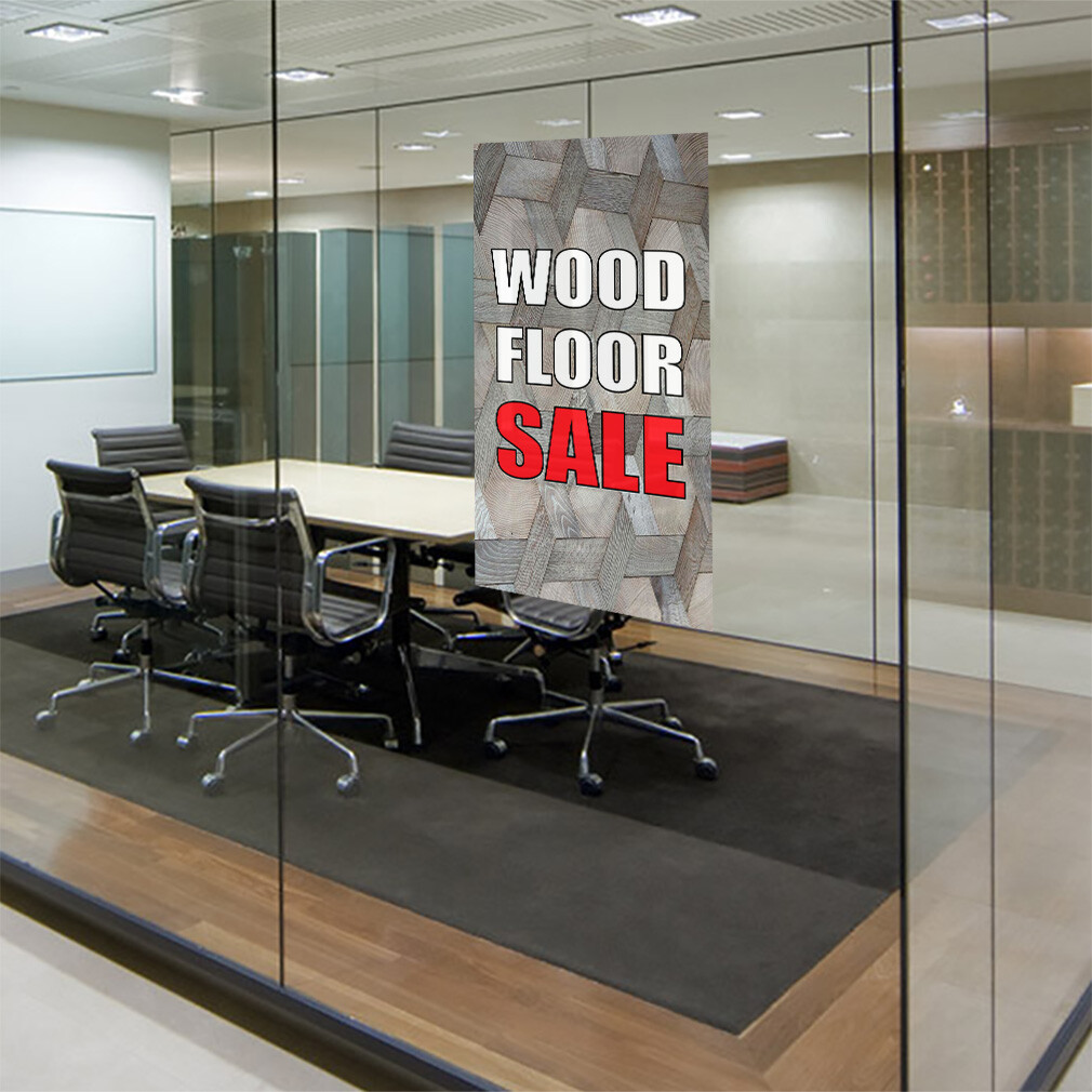 Door Decals Vertical Vinyl Stickers Multiple Sizes Wood Floor Deal Business