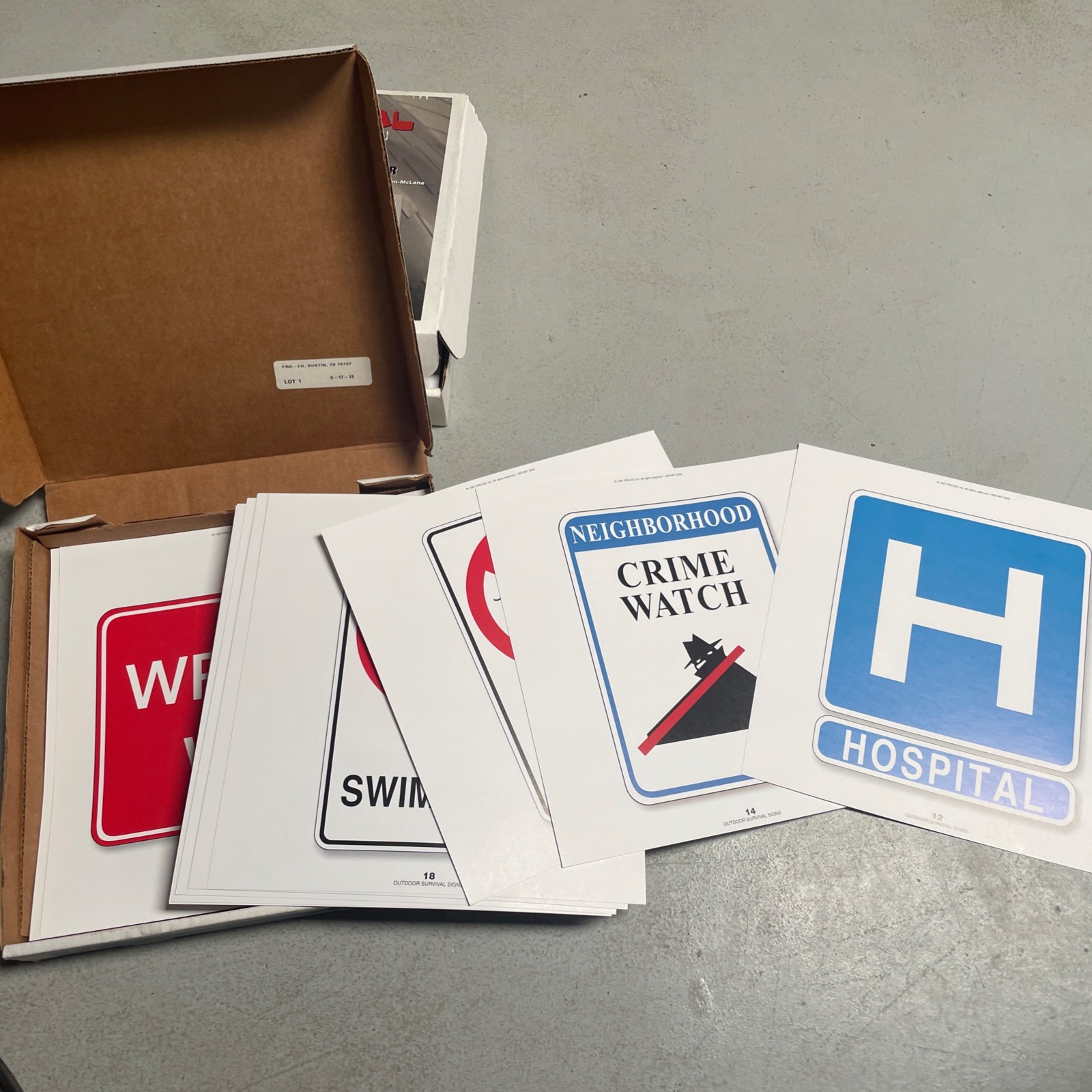 PCI Survival Signs Educational Kits 2 Piece Lot (Indoor & Outdoor)- 41 Signs