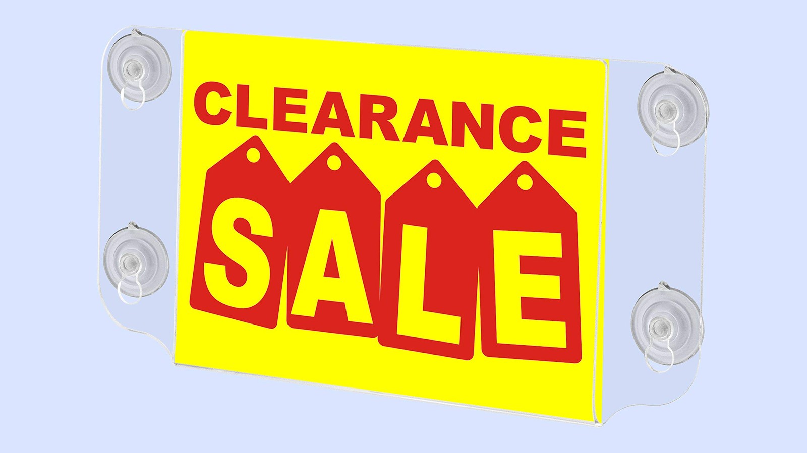 Window Mount Sign Holder Holds 7 x 5 Inch Daily Specials and Promotions clear