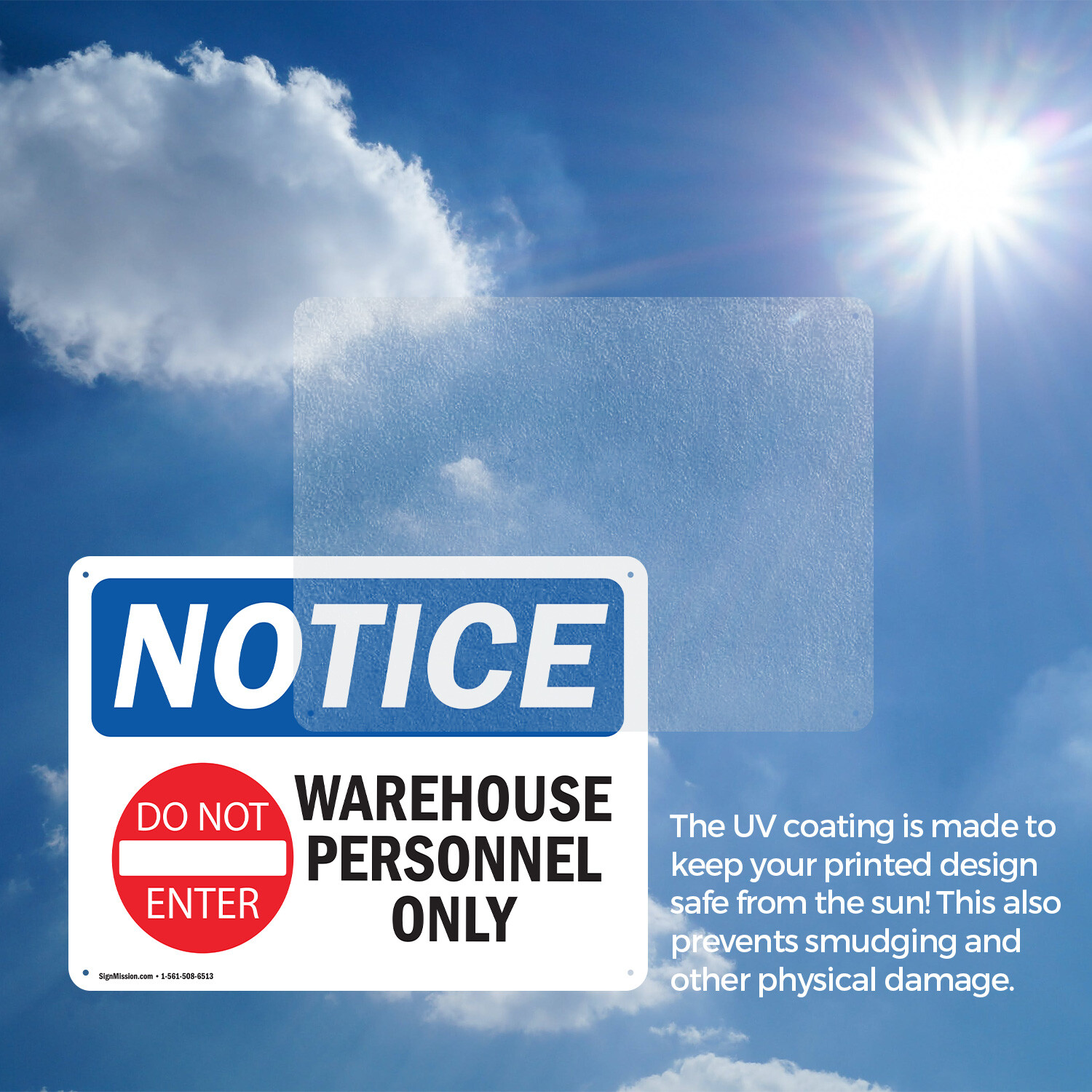 (2 Pack) Warehouse Personnel Only OSHA Notice Sign Decal Metal Plastic