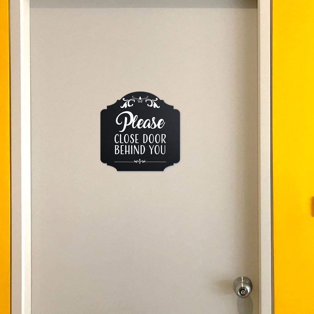 Please Close Door Behind You Wall Sign Home Office Decor Large Notice Plaque