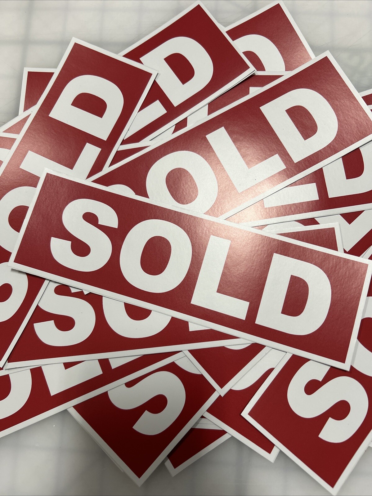 8in X 2.5in “SOLD” Vinyl Label For Real Estate Signs
