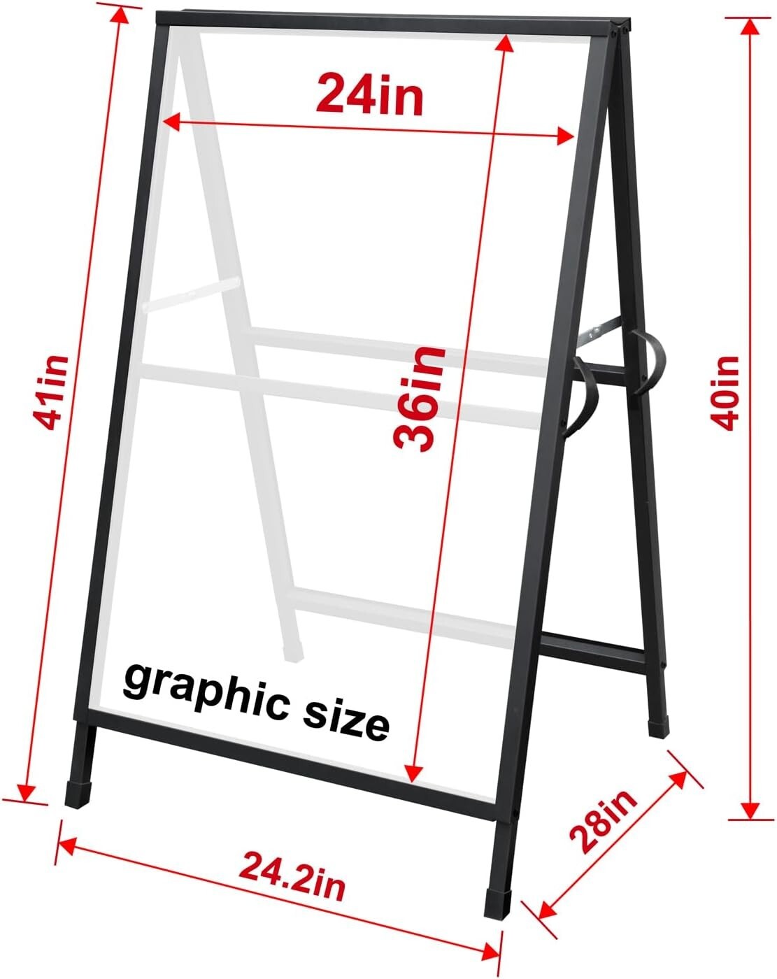 All-Metal A-Frame Sign Holder, Portable 24×36 » Sandwich Board for Diverse Uses