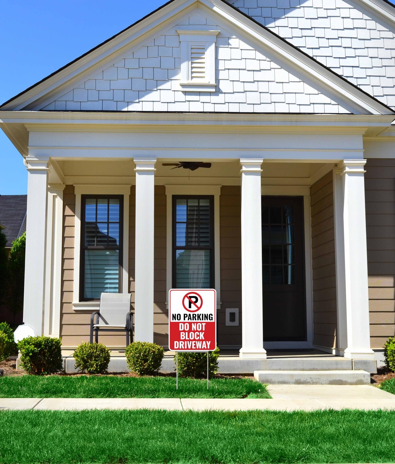 2PC No Parking Do Not Block Driveway Sign with Stakes, 17 Inches by 13 Inches…