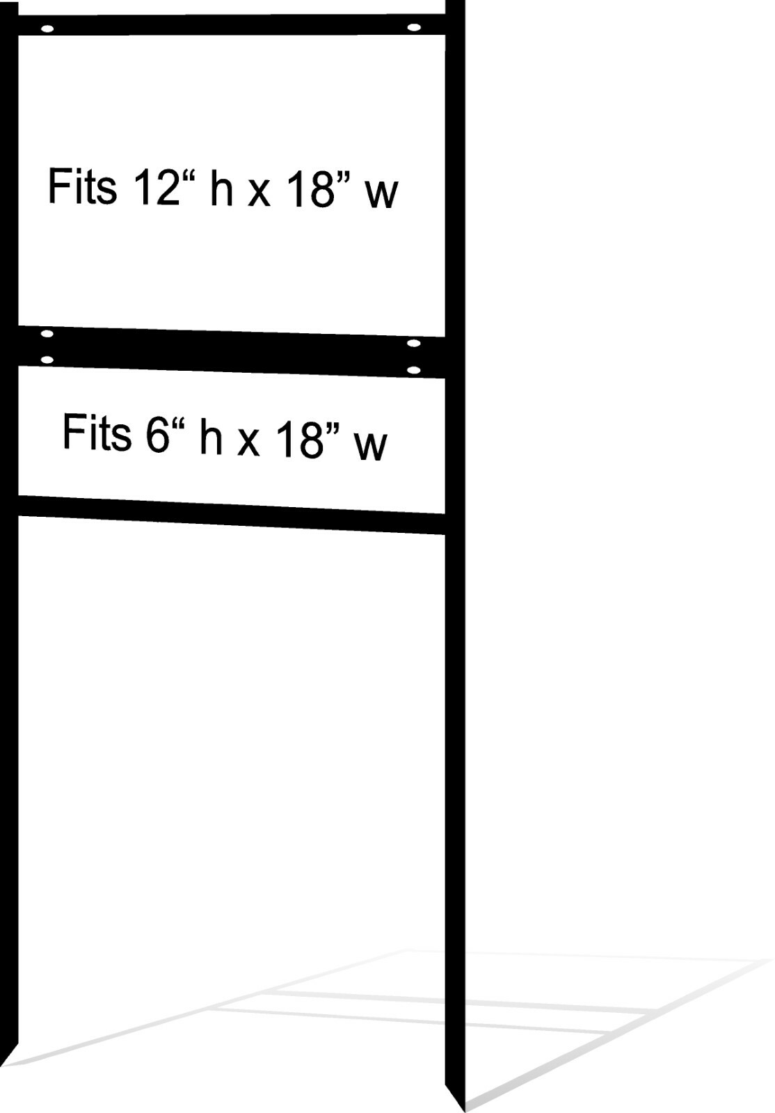 Real Estate Yard Sign Metal Frame, 12 x 18 Slide-In, Black (Pack of 1)