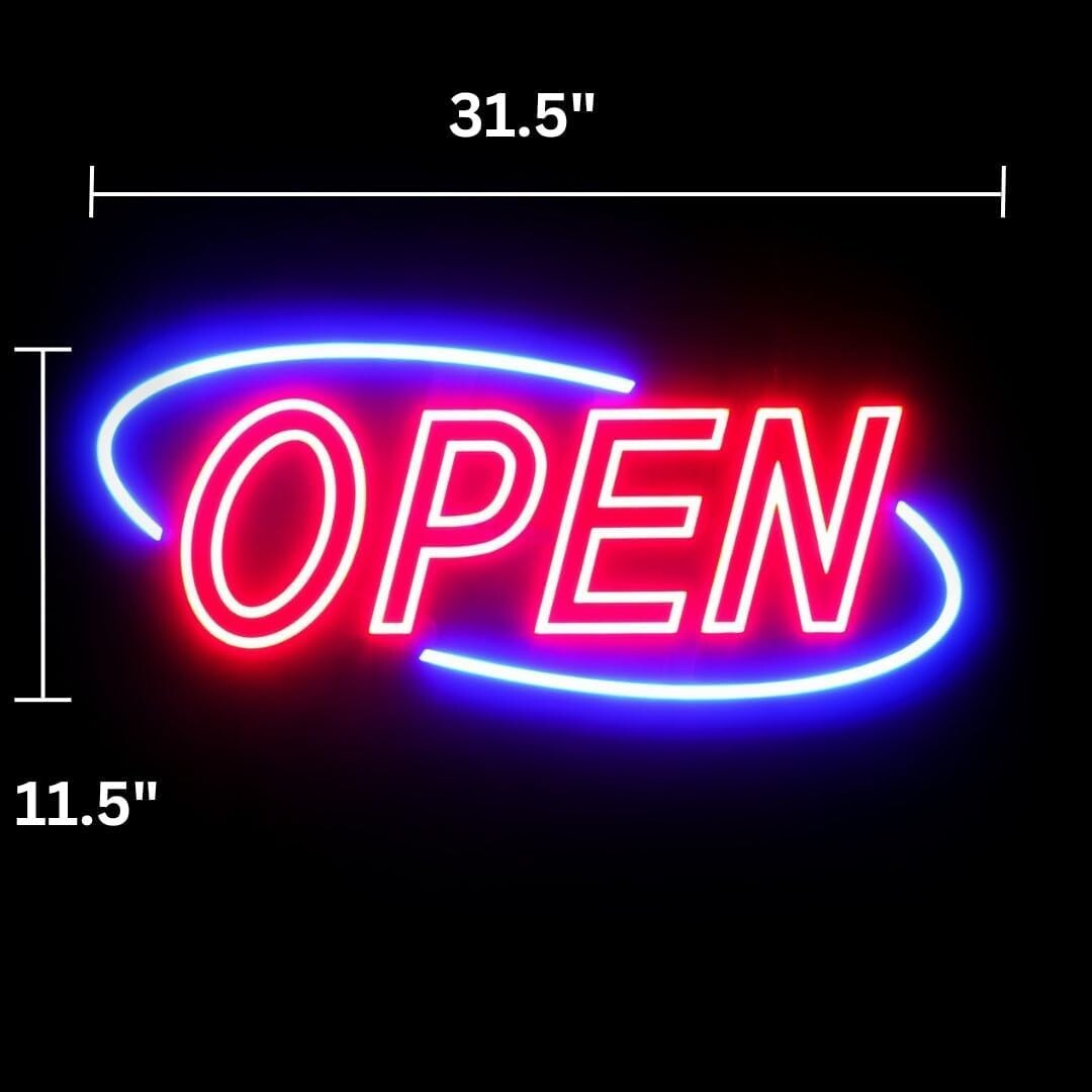 Optiva Open Signs | Neon Open Sign Look, LED Lights | 12 Eye-Catching Animations