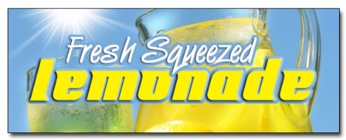 Signmission 36 Lemonade Decal Sticker Stand Fresh Squeezed Lemon D-36 Lemonade