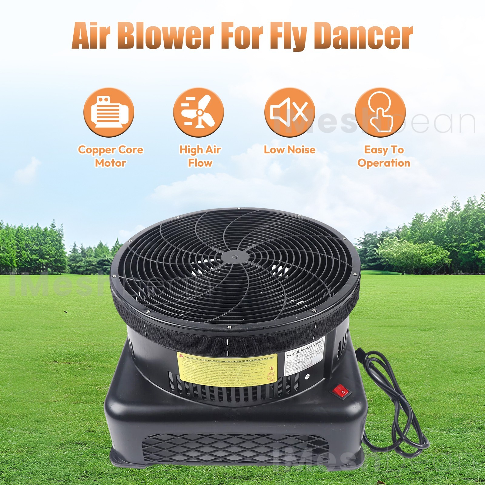 950W Air Blower Fan 18&Prime; Air Dancer Blower Fit Inflatable Wind Dancer Tube Man
