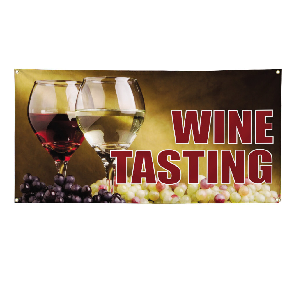 Vinyl Banner Multiple Sizes Wine Tasting Outdoor Advertising Printing Outdoor