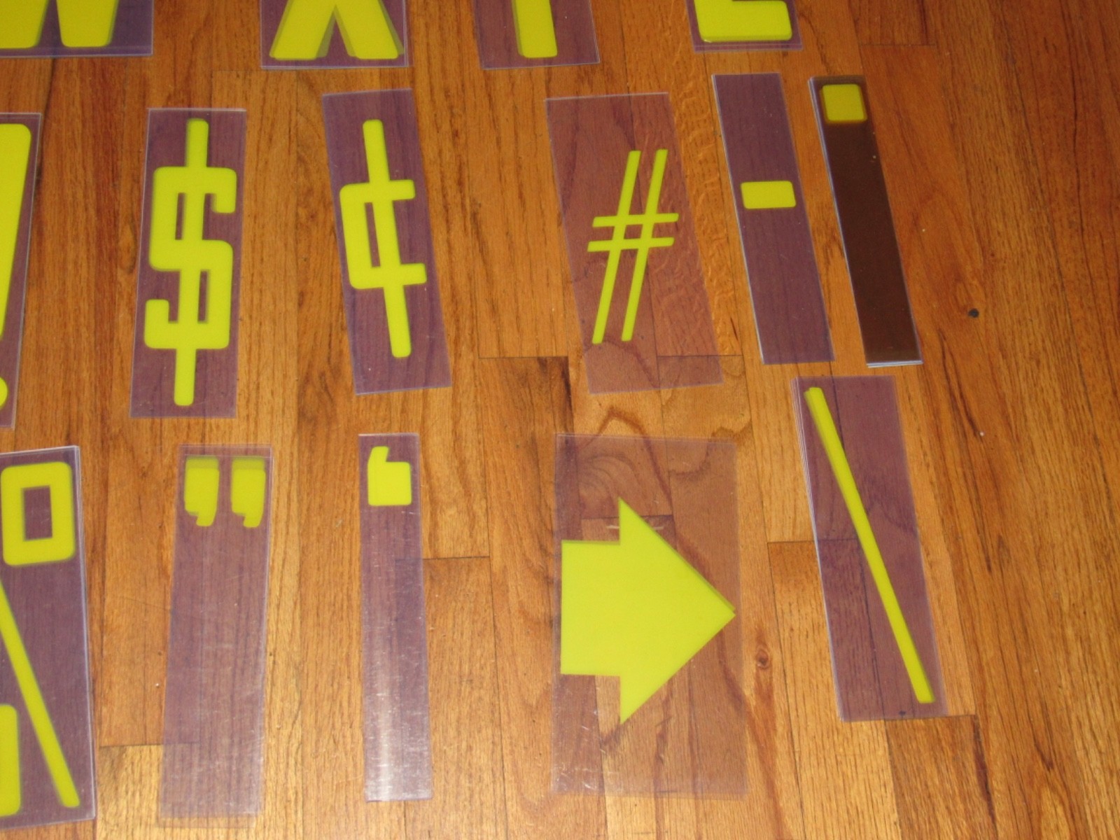 224 Vintage Plastic Marquee Outdoor Sign Symbols Letters Numbers 8&Prime; On 9&Prime; Board