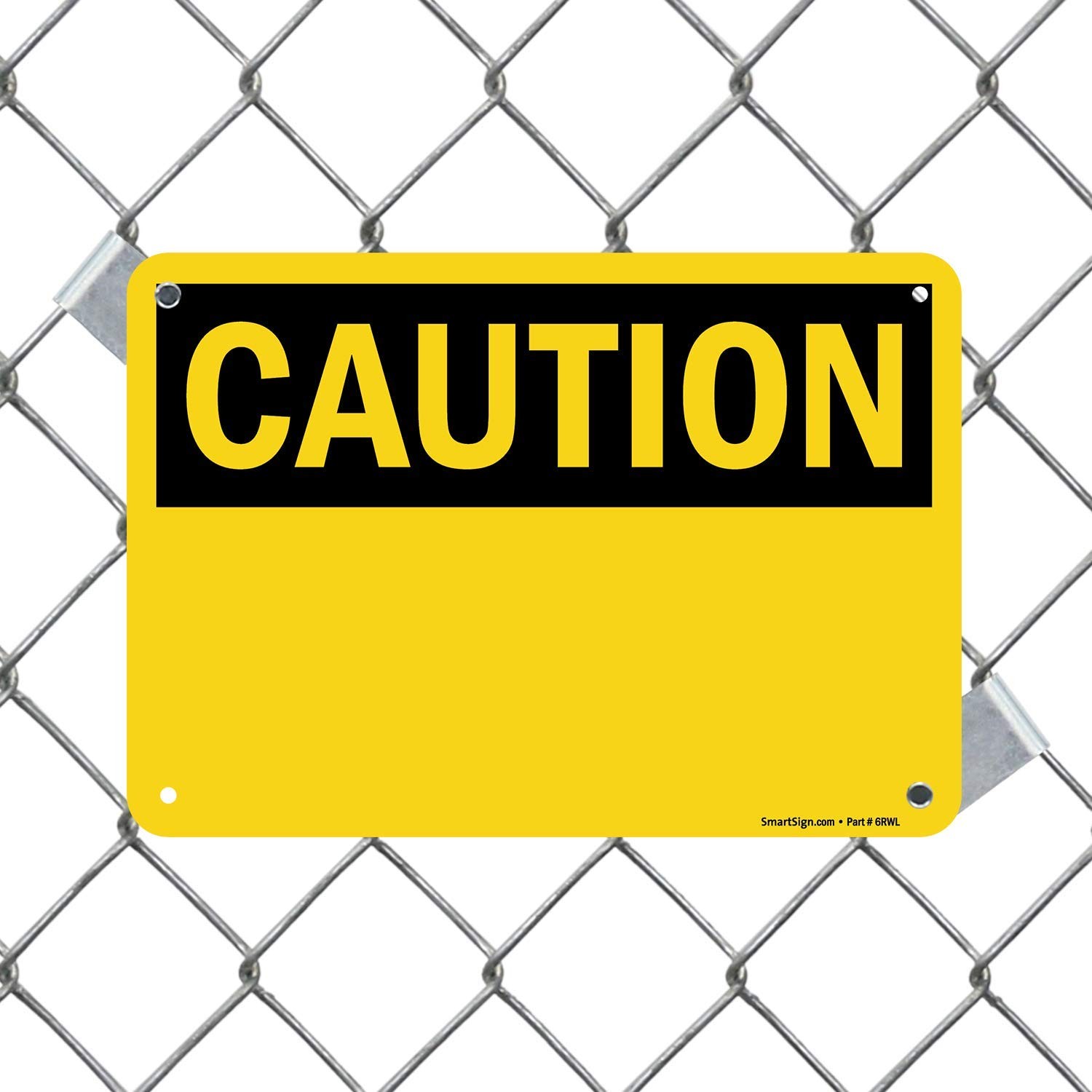 7×10 Inch Plastic Sign Caution Blank WriteOn Safety Notice Workplace Alert