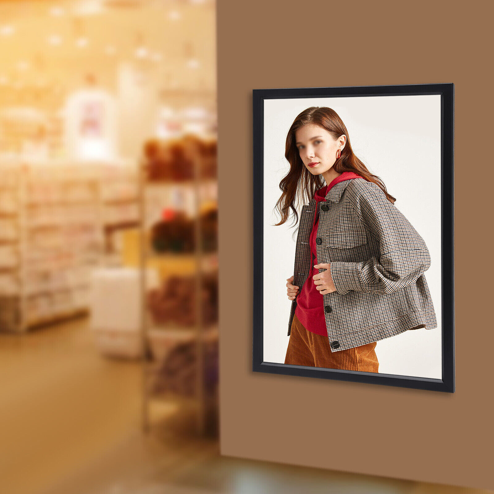 18×24&Prime; Wall Mounted LED Backlit Movie Poster Art Picture Frame Light Box