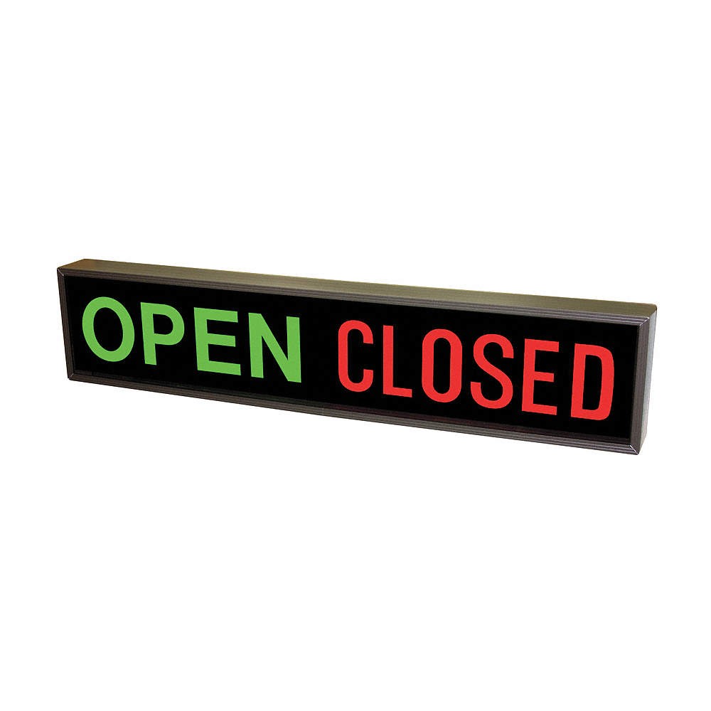 TAPCO LED Parking Sign,Open/Closed,7&Prime; x 34&Prime; 38V906