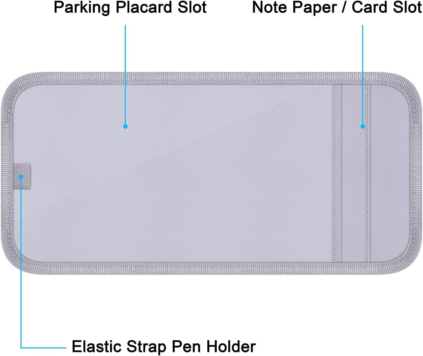 Handicap Placard Holder for Auto, Wisdompro Disabled Parking Permit Sign Gray