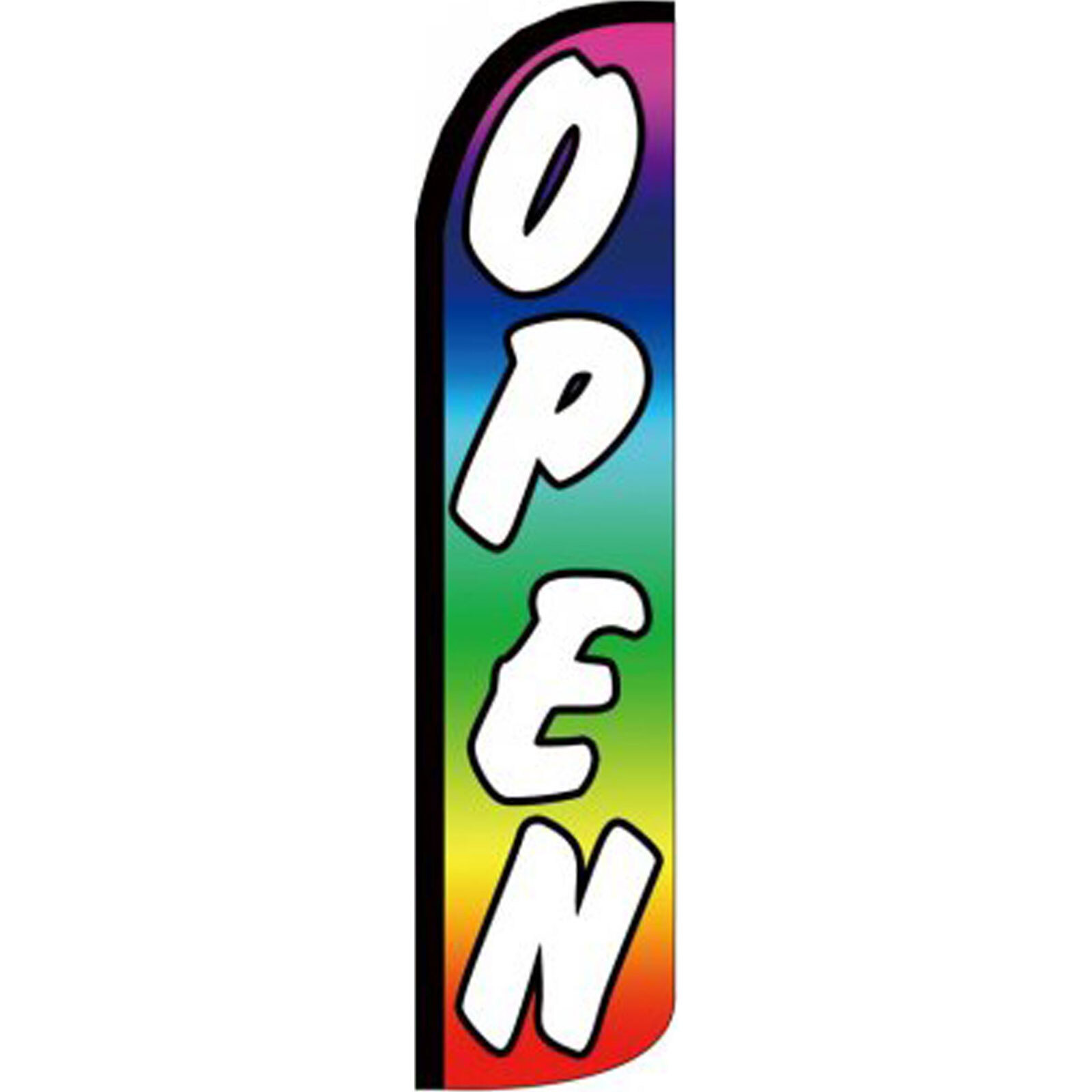 Open Rainbow 3 ft X 11 1/2 ft Swooper Flag
