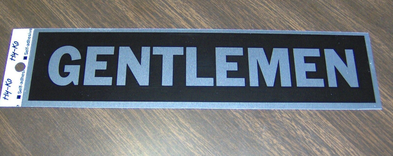 LADIES & GENTLEMEN 2 Door SIGNs Adhesive Restroom Bathroom Door men women HY-KO
