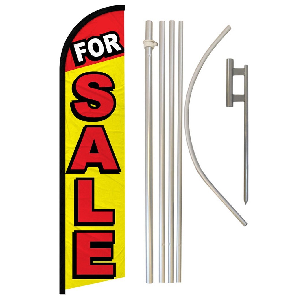 For Sale Full Curve Windless Swooper Flag Pole Kit Real Estate Dealership