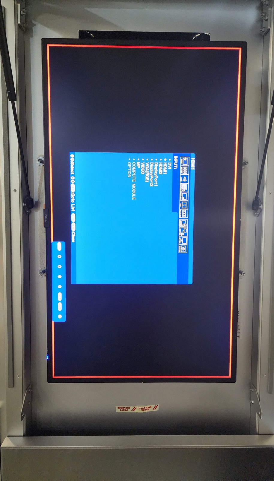 Big Floor Standing 3-Sided Portrait Indoor Kiosk Enclosure, 84&Prime;