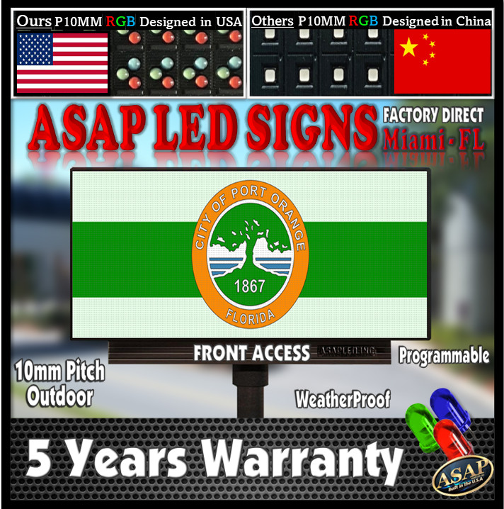Two LED Signs Outdoor Board Full Color Programmable 2 ft x 3 ft – Made in USA