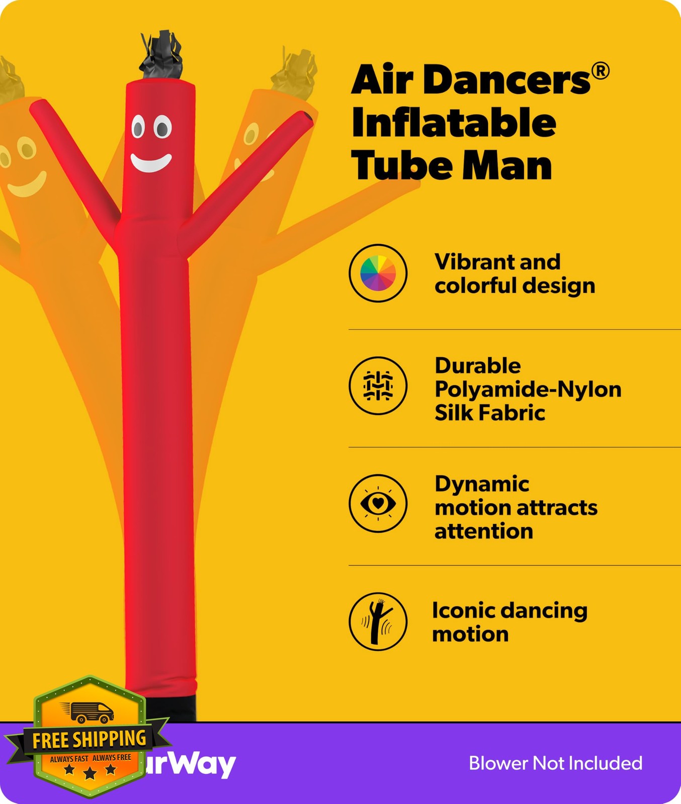 LookOurWay Red 10ft Attachment Air Dancer
