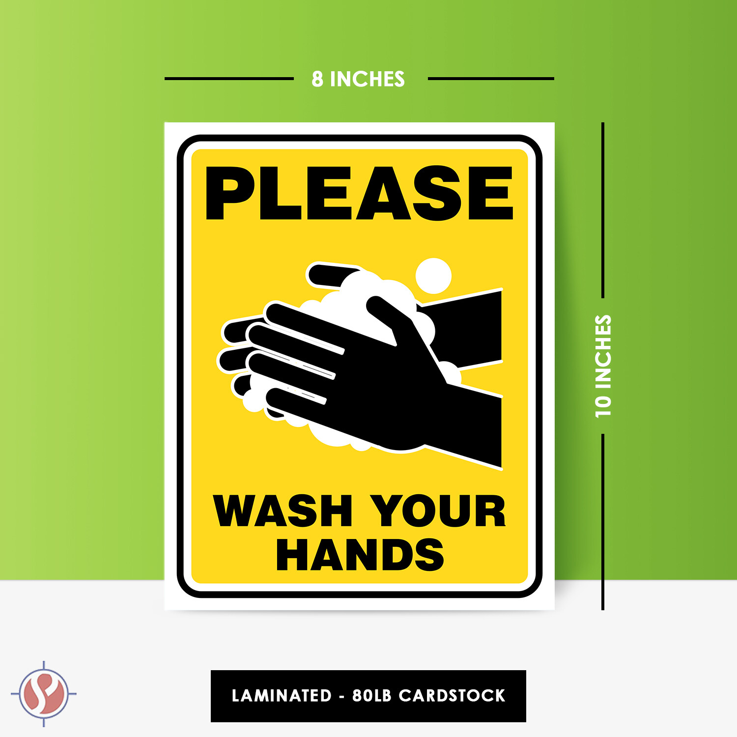 3-in-1 Hand Washing Hygiene Instructions Signs Set, Laminated, 8.5 x 11