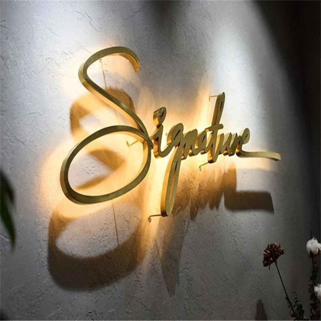 Custom 3D Metal Sign Business Signage LED Backlit Letter Outdoor Storefront Logo