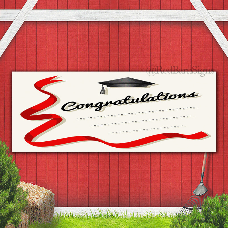 Congratulations graduation celebration indoor outdoor banner