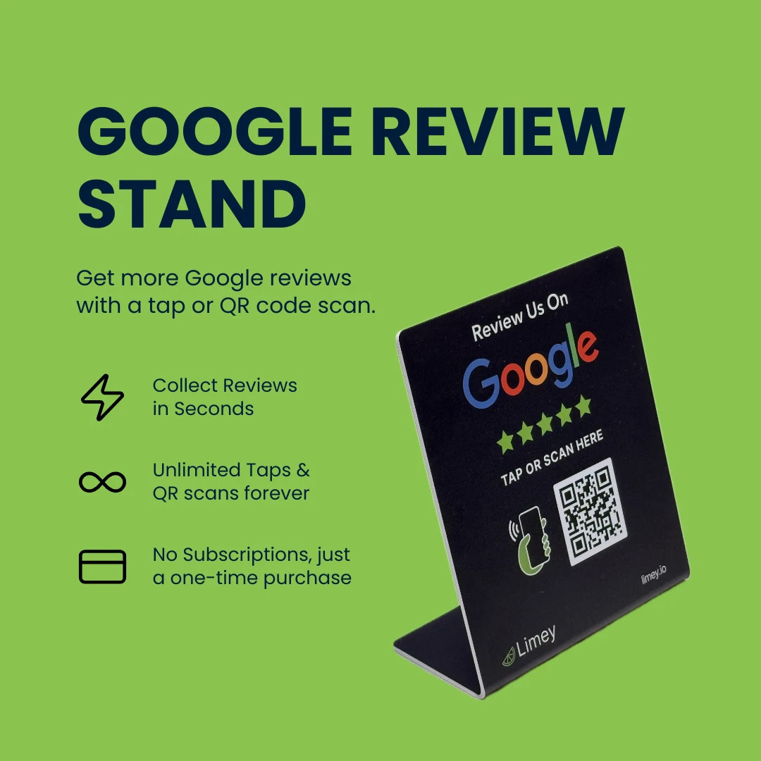 50x NFC Google Review Stands | Tap & Scan Table Displays | Bulk Lot