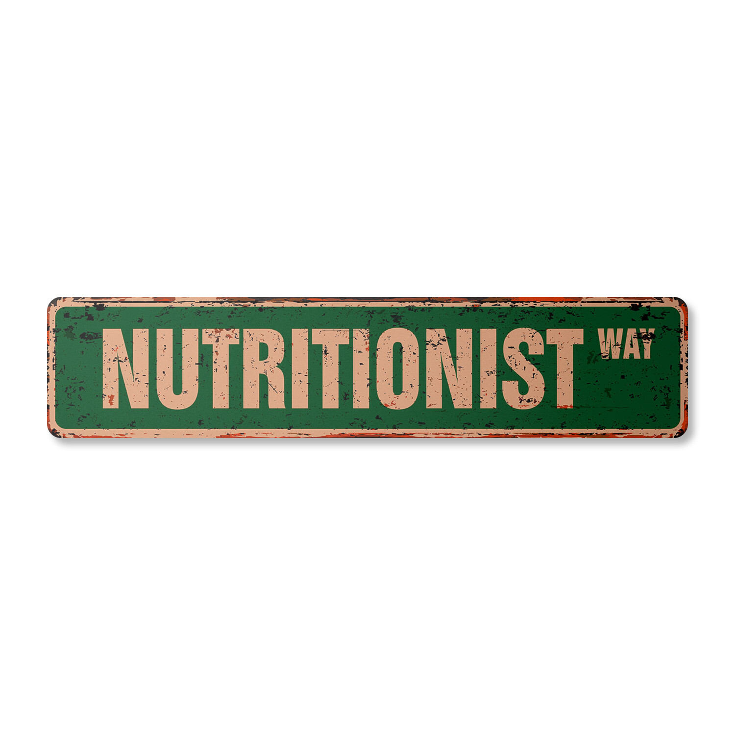 NUTRITIONIST Vintage Street Sign dietitian healthy food organic vegan