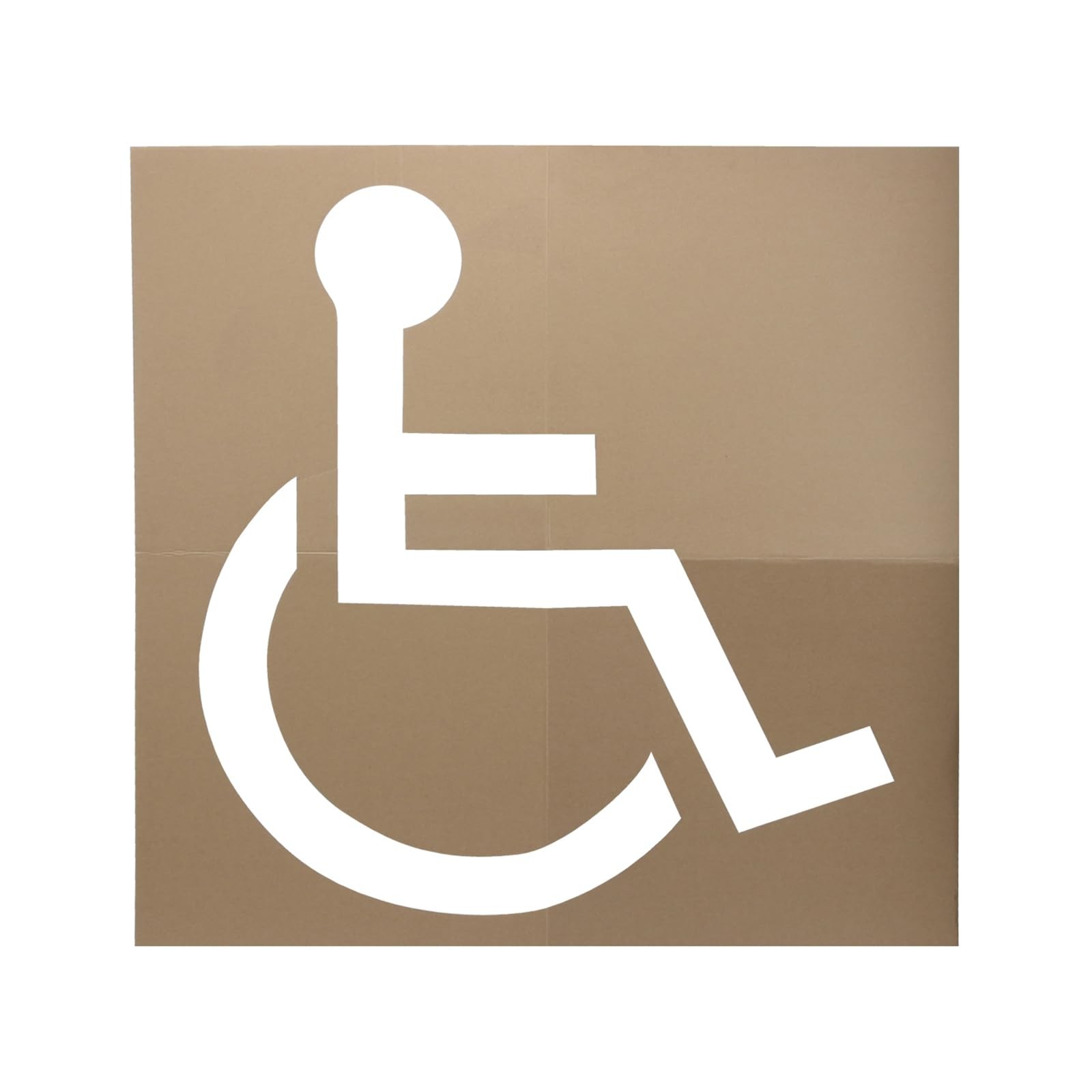 Kcgani 2 Pcs 39.4&Prime; Handicap Parking Stencil Kit, Reusable 39.4 inches, Brown