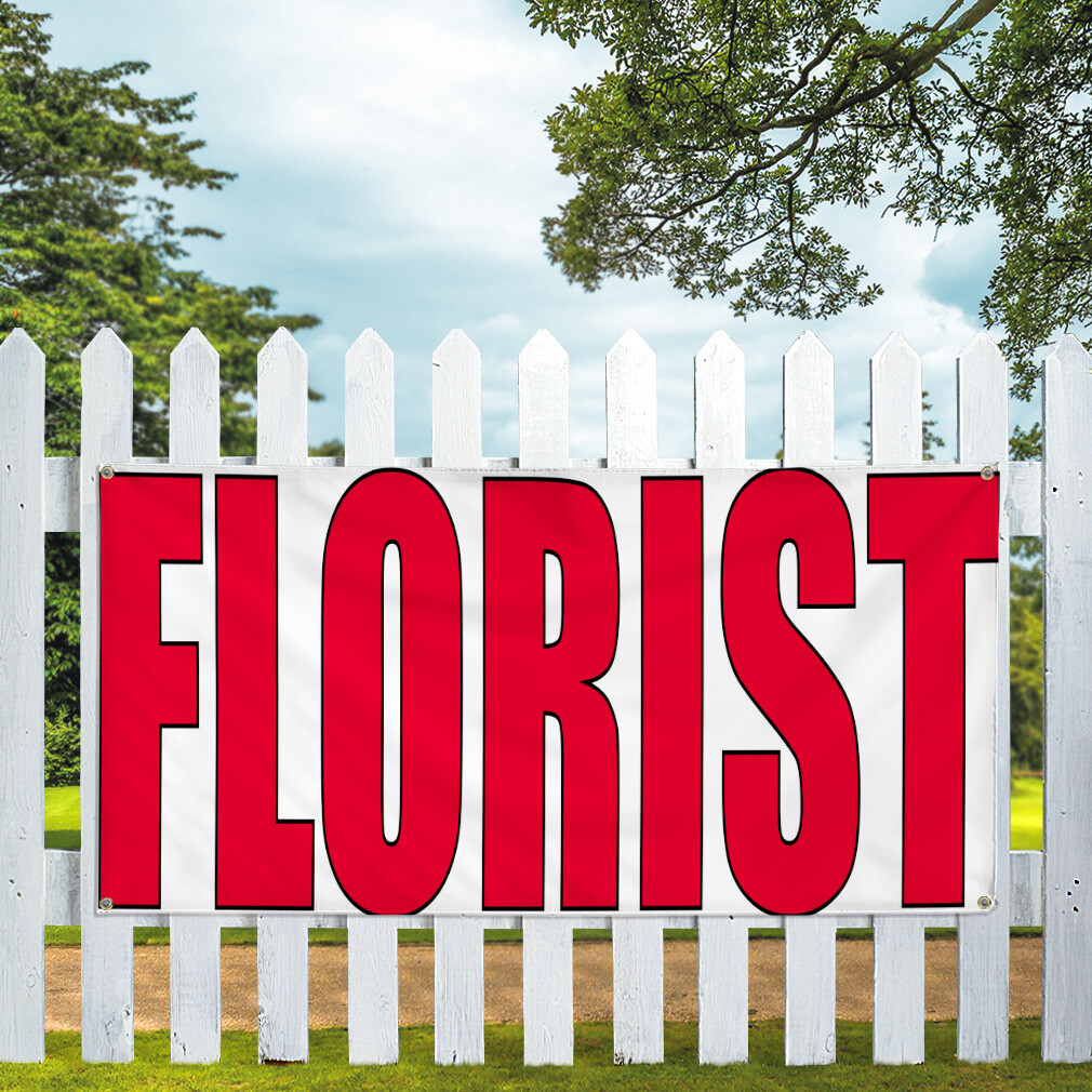 Vinyl Banner Multiple Sizes Florist Outdoor Advertising Printing A Business