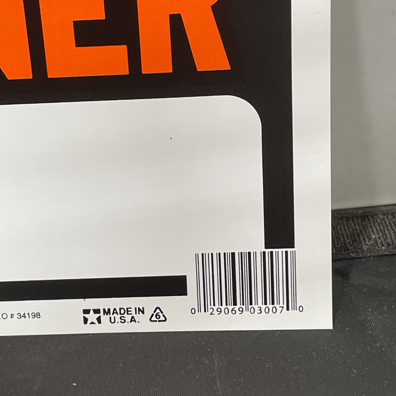 Sign « For Sale by Owner » Orange and Black 8 x 12