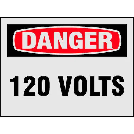Brady 21001Ls Danger Label, Electrical Hazard, Pk8, 21001Ls