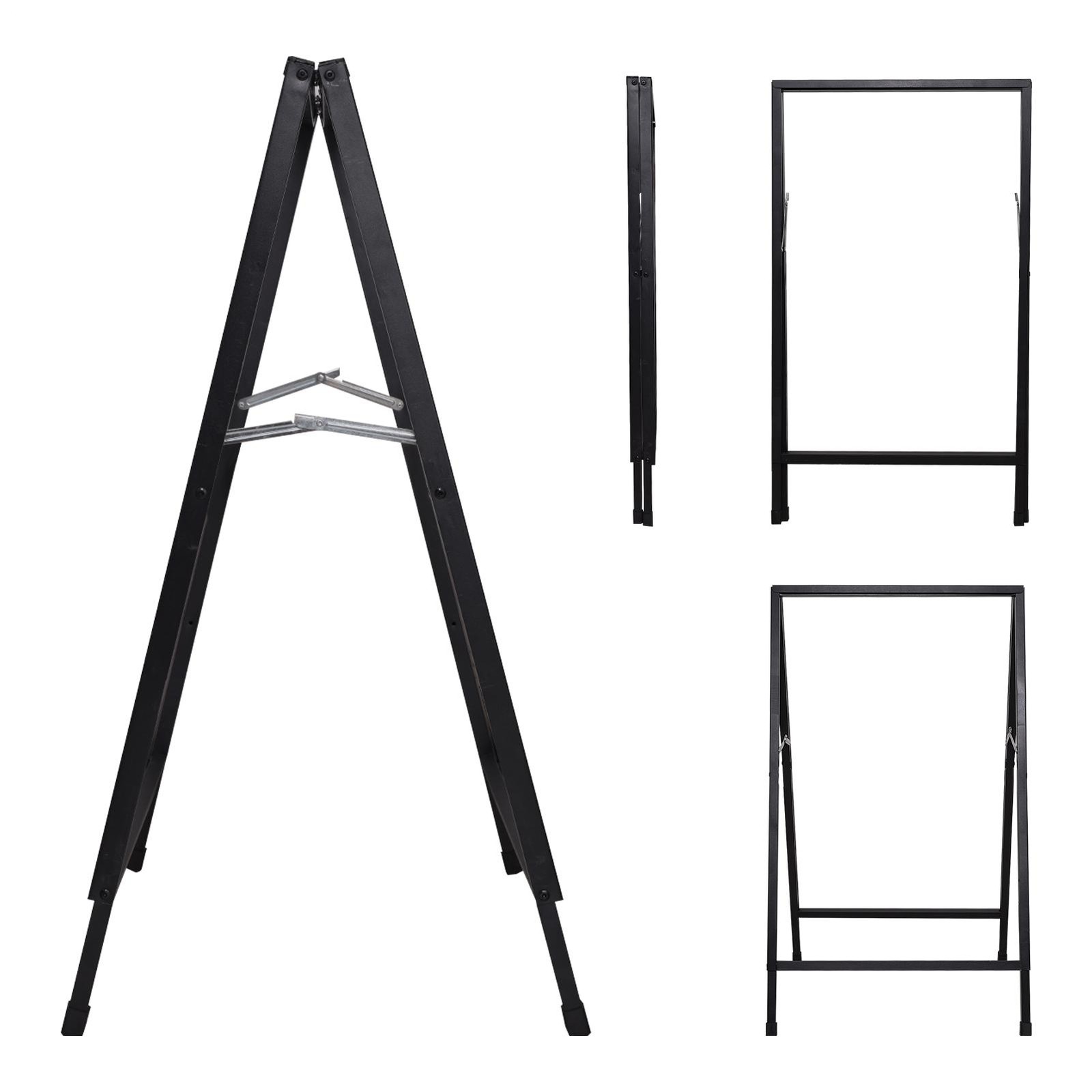 2 Pack Heavy Duty Slide-in Folding Sandwich Board A-Frame Sidewalk Sign 24×36 in