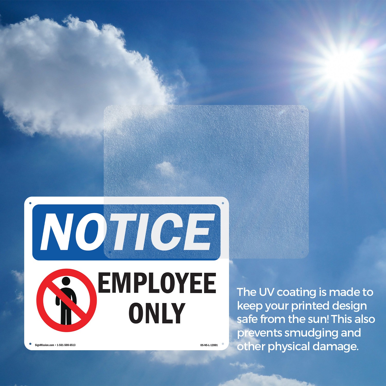 Employees Only OSHA Notice Sign Metal, Plastic, Or Decal – 5 or 10 Pack