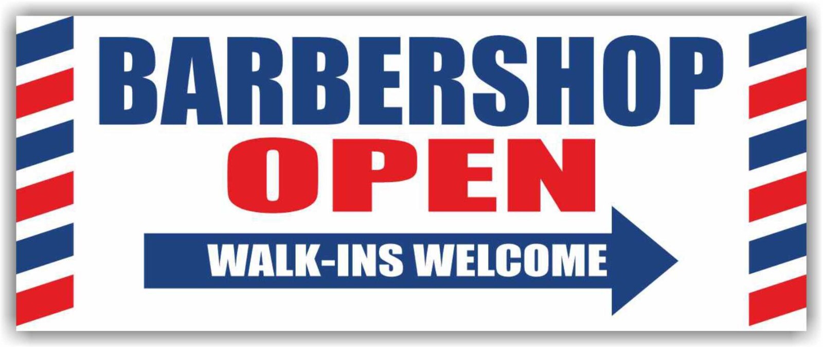 BARBER SHOP OPEN Advertising Banner Vinyl Mesh Sign Haircut Shave Salon Beauty