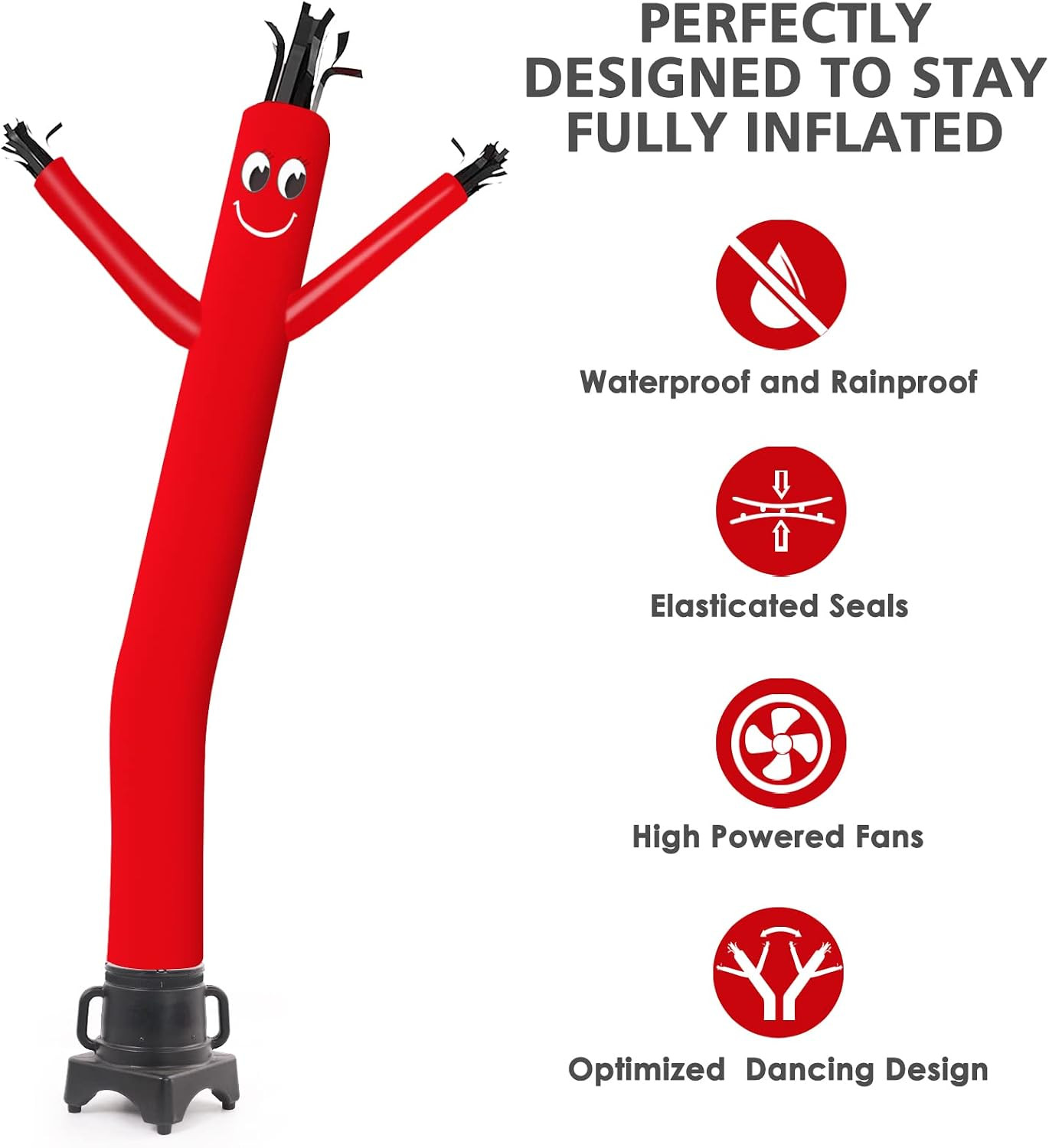 MOUNTO 8FT Fly Puppet Dancer with 1/3Hp Blower Complete Set (RED)