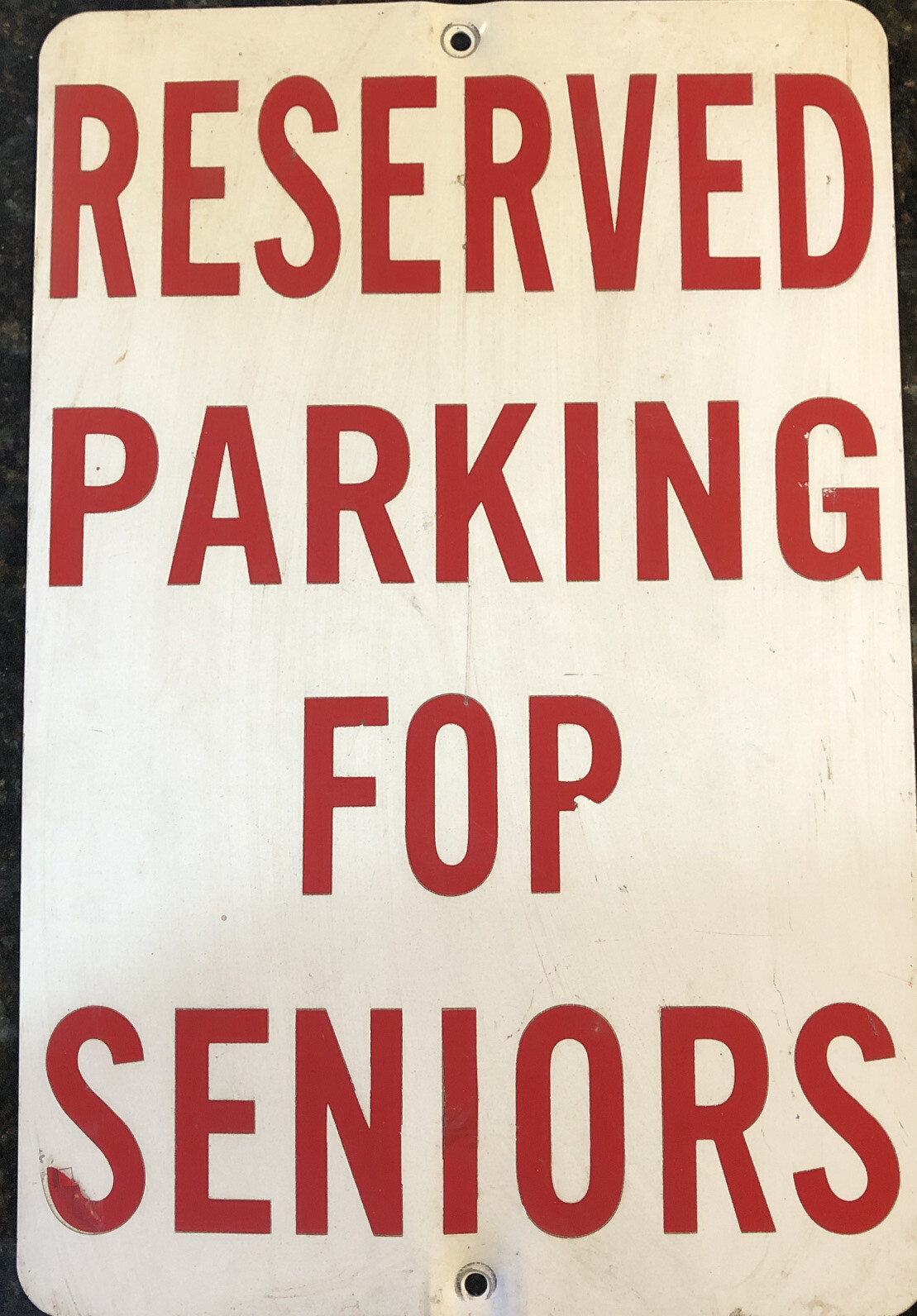 Metal Reserved Parking For Seniors Read