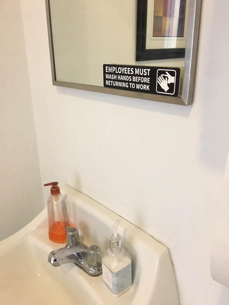 2x Employees Must Wash Hands Sign 2&Prime; x 8&Prime;