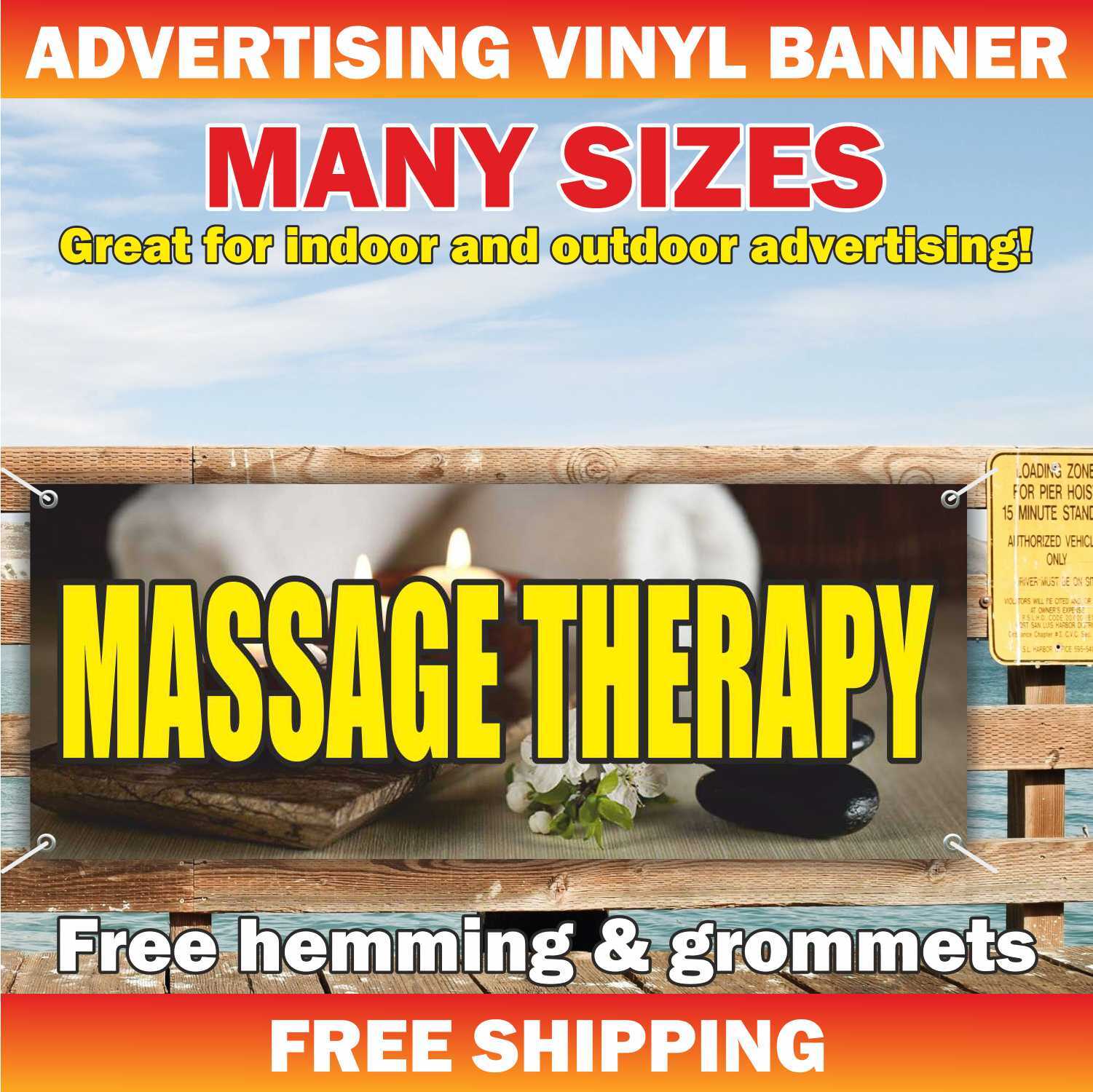 MASSAGE THERAPY Advertising Banner Vinyl Mesh Sign Beauty Spa Chinese Wellness