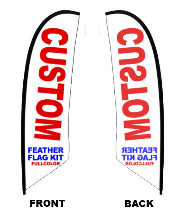 Custom Windless Swooper Flag Feather Banner Sign for 14 ft Pole Kit (Flag Only)