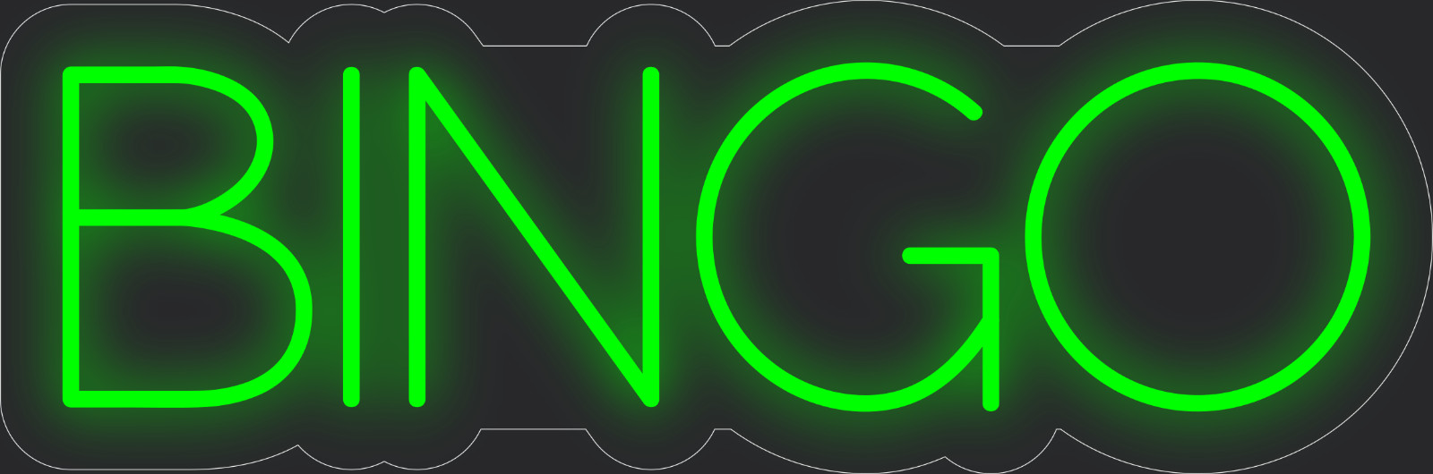 Bingo Neon LED Sign Business Wall Decor Lighted Store Sign 24 x 8 in.