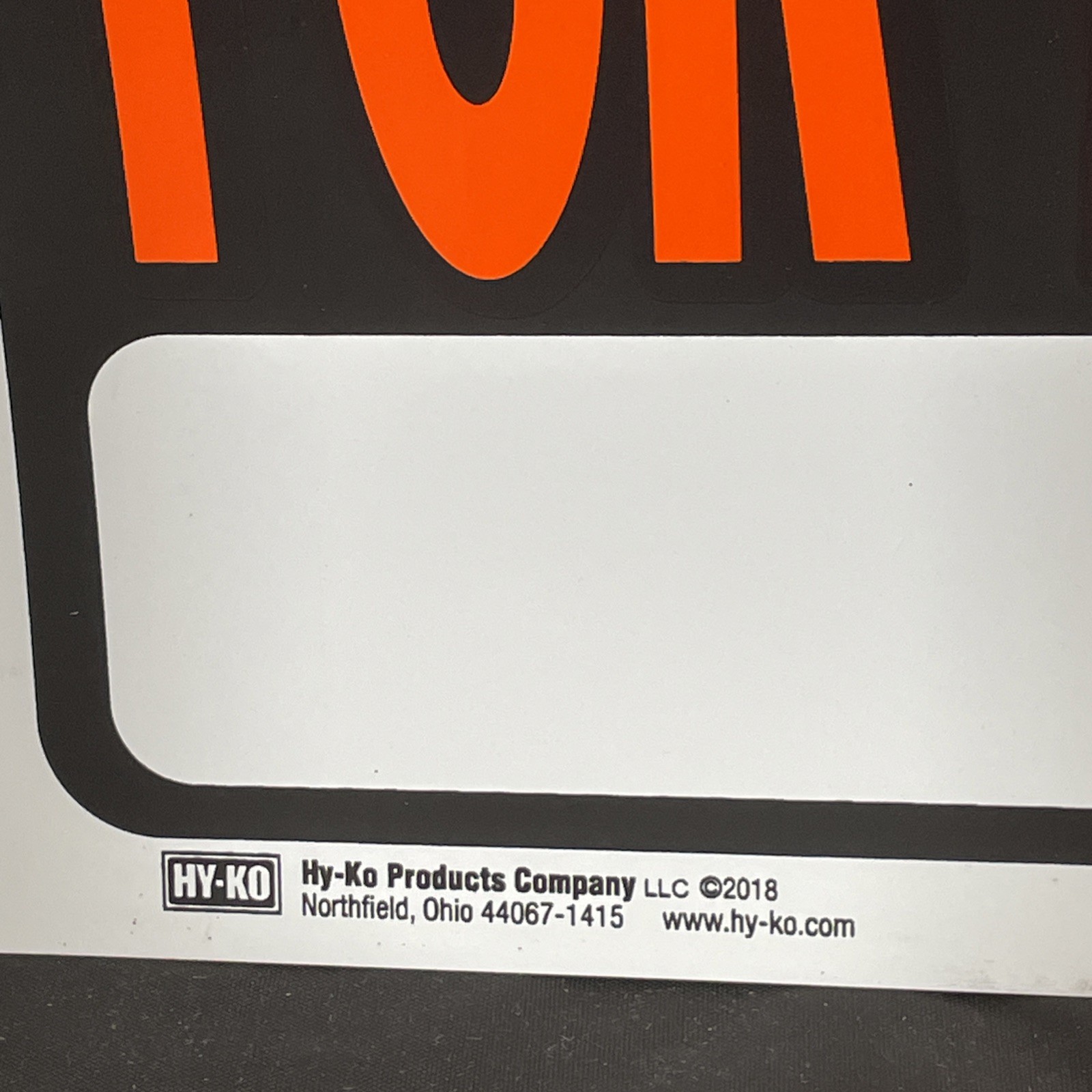 Sign « For Rent » Orange & Black 8 x 12