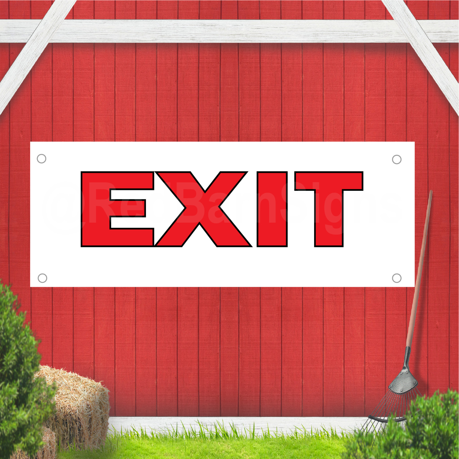 Exit Indoor Outdoor Vinyl Banner Design